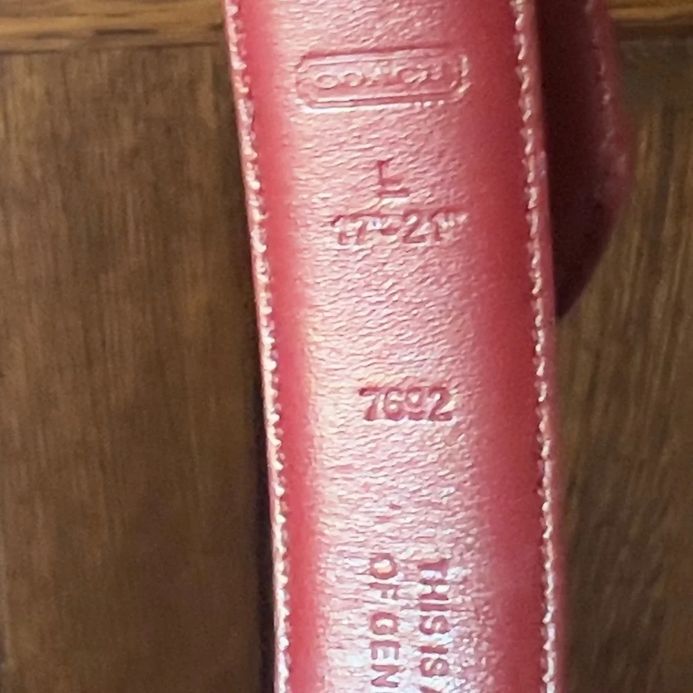 Vintage Coach Red Leather Dog Collar Size L